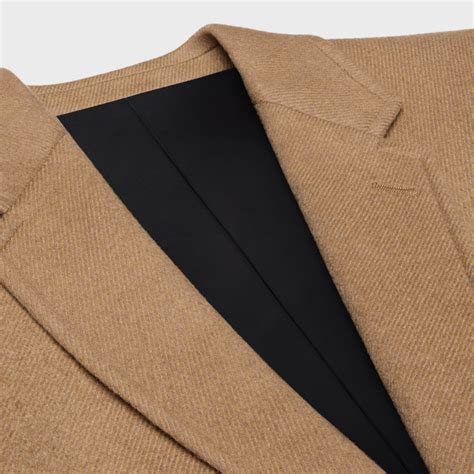 celine classic camel|CLASSIC JACKET IN DIAGONAL CASHMERE.